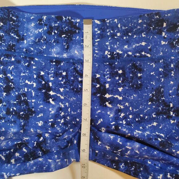Calvin Klein Women's Leggings Medium Blue White Abstract Mid-rise Yoga Workout - Picture 8 of 10